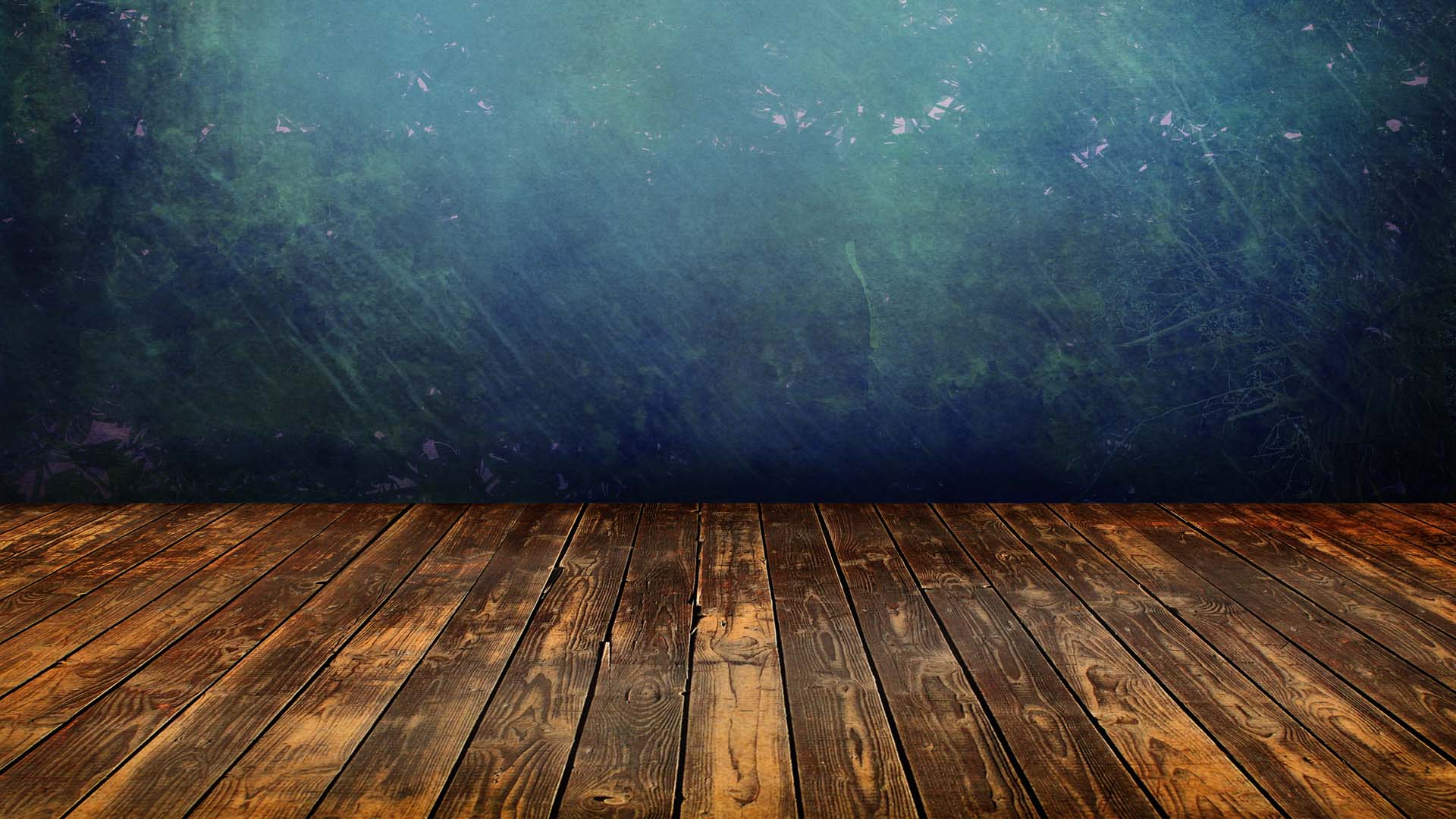 Grunge interior blue